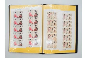 未使用切手　日本郵便　額面466,000円以上　切手シート・バラ等一式まとめてセット(記念切手、切手帳、切手コレクション、趣味週間、日本昔ばなし、近代美術、万国、ビードロを吹く娘、市川海老蔵、鞠つき)(R-077305)