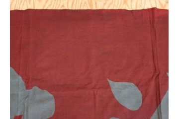 戦前　当時物　三重県　伊勢大湊　「嘉汐丸」　木綿　大漁旗　約135×201cm(市川造船所、漁船、古布、 リメイク材料、生地)(R-077306)