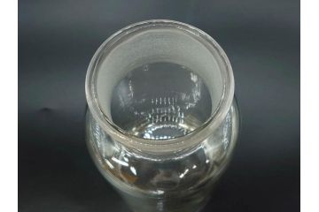 当時物　様々な用途に使える薬瓶3個セット(ガラスビン、硝子、メディシンボトル、キャニスター、筒型、フタ付き)(R-077308)