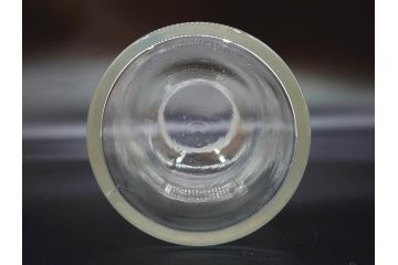 当時物　様々な用途に使える薬瓶3個セット(ガラスビン、硝子、メディシンボトル、キャニスター、筒型、フタ付き)(R-077308)
