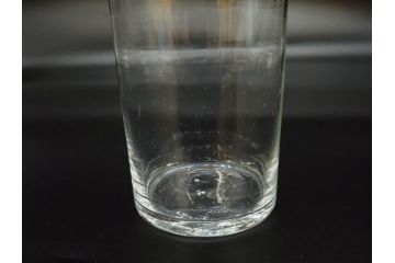 当時物　様々な用途に使える薬瓶3個セット(ガラスビン、硝子、メディシンボトル、キャニスター、筒型、フタ付き)(R-077308)