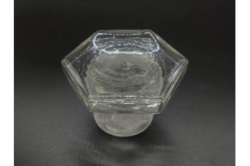 戦前　当時物　ヤマサ　様々な用途に使える六角瓶5個セット(醤油瓶、ガラスビン、硝子、メディシンボトル、キャニスター、フタ付き)(R-077309)