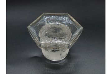 戦前　当時物　ヤマサ　様々な用途に使える六角瓶5個セット(醤油瓶、ガラスビン、硝子、メディシンボトル、キャニスター、フタ付き)(R-077309)