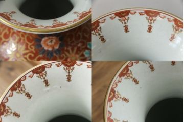 秀峰作　有田焼　色絵　大花瓶　高さ75cm　鮮やかな色彩の豪華な花瓶(陶器、金彩、花唐草、美人図、梅、桜、牡丹、フラワーベース、壺、つぼ、花器、花入れ、共箱付き)(R-077364)