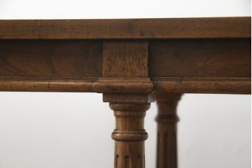 中古　美品　DREXEL HERITAGE(ドレクセルヘリテイジ)　FRANCESCA(フランチェスカ)シリーズ　ラタン張りの棚がお洒落なコンソールテーブル(サイドテーブル、花台、飾り台、作業台)(R-077366)