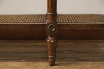 中古　美品　DREXEL HERITAGE(ドレクセルヘリテイジ)　FRANCESCA(フランチェスカ)シリーズ　ラタン張りの棚がお洒落なコンソールテーブル(サイドテーブル、花台、飾り台、作業台)(R-077366)