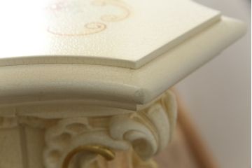 イタリアビンテージ　SILIK(シリック)　ロココ調　華やかな空間づくりにおすすめダイニングテーブル(2人掛け、4人掛け、6人掛け、食卓、ヴィンテージ)(定価約80万円)(R-077368)