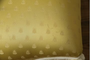 中古　イタリア高級家具　SILIK(シリック)　DAFNEシリーズ　ロココ調　優美な雰囲気漂うチェア4脚セット(ダイニングチェア、サロンチェア、イス、椅子)(定価4脚で約110万円)(R-077369)