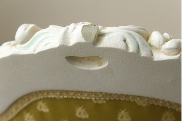 中古　イタリア高級家具　SILIK(シリック)　DAFNEシリーズ　ロココ調　優美な雰囲気漂うチェア4脚セット(ダイニングチェア、サロンチェア、イス、椅子)(定価4脚で約110万円)(R-077369)