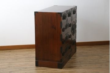 中古　美品　和の空間づくりにおすすめの総桐仙台箪笥(サイドチェスト、衣装箪笥、収納箪笥、和タンス、引き出し)(R-077376)