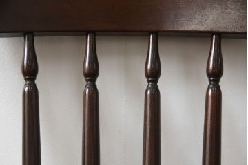 中古　松本民芸家具　16型スピンドルチェア　ゆったりと座れるダイニングチェア(板座チェア、椅子、イス)(R-077377)