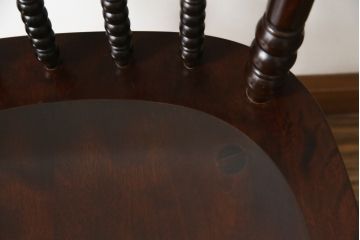 中古　松本民芸家具　16型スピンドルチェア　ゆったりと座れるダイニングチェア(板座チェア、椅子、イス)(R-077377)
