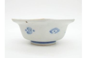 幕末〜明治　伊万里焼　4.1寸　約13cm　金襴手が見事な六角皿5枚セット(色絵、花文、裏印、深鉢、変形皿、小鉢、向付、器、四寸一分、和食器)(R-077385)