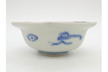 幕末〜明治　伊万里焼　4.1寸　約13cm　金襴手が見事な六角皿5枚セット(色絵、花文、裏印、深鉢、変形皿、小鉢、向付、器、四寸一分、和食器)(R-077385)