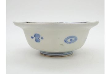 幕末〜明治　伊万里焼　4.1寸　約13cm　金襴手が見事な六角皿5枚セット(色絵、花文、裏印、深鉢、変形皿、小鉢、向付、器、四寸一分、和食器)(R-077385)