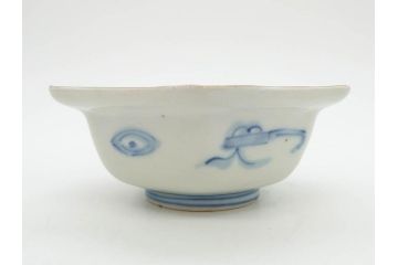 幕末〜明治　伊万里焼　4.1寸　約13cm　金襴手が見事な六角皿5枚セット(色絵、花文、裏印、深鉢、変形皿、小鉢、向付、器、四寸一分、和食器)(R-077386)