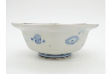 幕末〜明治　伊万里焼　4.1寸　約13cm　金襴手が見事な六角皿5枚セット(色絵、花文、裏印、深鉢、変形皿、小鉢、向付、器、四寸一分、和食器)(R-077386)
