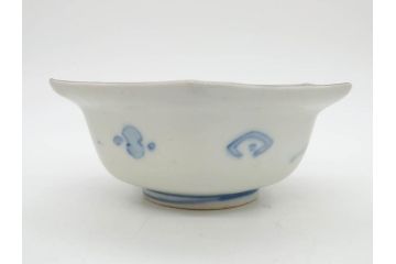 幕末〜明治　伊万里焼　4.1寸　約13cm　金襴手が見事な六角皿5枚セット(色絵、花文、裏印、深鉢、変形皿、小鉢、向付、器、四寸一分、和食器)(R-077386)