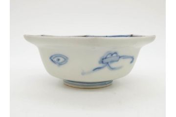 幕末〜明治　伊万里焼　4.1寸　約13cm　金襴手が見事な六角皿4枚セット(色絵、花文、裏印、深鉢、変形皿、小鉢、向付、器、四寸一分、和食器)(R-077387)