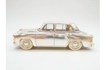 1950年代　トヨペット　クラウンデラックス　オーバードライブ付　59トヨペット　シガレットケース2点(たばこ入れ、トヨタ自動車、記念品、CROWN、TOYOPET、共箱付き)(R-077390)