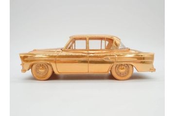 1950年代　トヨペット　クラウンデラックス　オーバードライブ付　59トヨペット　シガレットケース2点(たばこ入れ、トヨタ自動車、記念品、CROWN、TOYOPET、共箱付き)(R-077390)