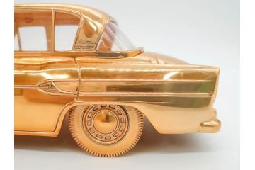 1950年代　トヨペット　クラウンデラックス　オーバードライブ付　59トヨペット　シガレットケース2点(たばこ入れ、トヨタ自動車、記念品、CROWN、TOYOPET、共箱付き)(R-077390)