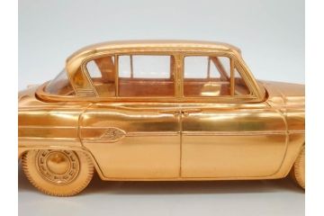 1950年代　トヨペット　クラウンデラックス　オーバードライブ付　59トヨペット　シガレットケース2点(たばこ入れ、トヨタ自動車、記念品、CROWN、TOYOPET、共箱付き)(R-077390)