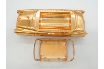 1950年代　トヨペット　クラウンデラックス　オーバードライブ付　59トヨペット　シガレットケース2点(たばこ入れ、トヨタ自動車、記念品、CROWN、TOYOPET、共箱付き)(R-077390)