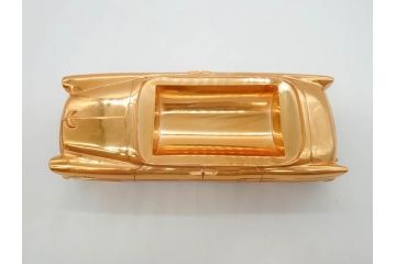 1950年代　トヨペット　クラウンデラックス　オーバードライブ付　59トヨペット　シガレットケース2点(たばこ入れ、トヨタ自動車、記念品、CROWN、TOYOPET、共箱付き)(R-077390)