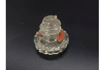 大正〜昭和初期　FEEDING BOTTLE　I.IWASAKI&CO.　レトロなディスプレイを盛り上げるエンボス瓶(哺乳瓶、ボトル、日本製、ガラス瓶)(R-077398)