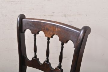 中古　松本民芸家具　#49型A　背もたれの美しいデザインが印象的なワイコムチェア3脚セット(板座チェア、ダイニングチェア、椅子、イス)(定価3脚で約33万円)(R-077407)