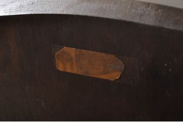 中古　松本民芸家具　#49型A　背もたれの美しいデザインが印象的なワイコムチェア3脚セット(板座チェア、ダイニングチェア、椅子、イス)(定価3脚で約33万円)(R-077407)