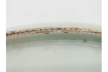 江戸期　古伊万里　線描　松竹梅　花鳥図　約45cm　1尺5寸　繊細に絵付けされた大皿(鳳凰、和皿、和食器、一尺5寸)(R‐077410)