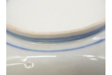 江戸期　古伊万里　色絵　獅子・竹花蝶図　約14cm　4.6寸　華やかな図柄が魅力的な変形皿5枚セット(小皿、四寸六分、和食器、和皿)(R-077411)