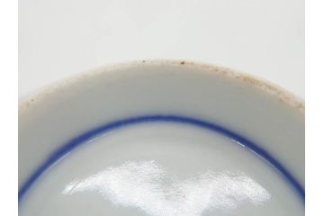 明治期　伊万里焼　色絵　桃印　鳳凰菊雷文　約12cm　4.1寸　色鮮やかな染付と金彩で装飾された豪華な蓋付き茶碗5客セット(金彩、器、どんぶり、和皿、和食器、四寸一分)(R-077414)