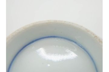 明治期　伊万里焼　色絵　桃印　鳳凰菊雷文　約12cm　4.1寸　色鮮やかな染付と金彩で装飾された豪華な蓋付き茶碗5客セット(金彩、器、どんぶり、和皿、和食器、四寸一分)(R-077415)