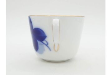 大倉陶園(OKURA、OAC)　ブルーローズ 手描き　バラ　上品なローズの絵付けが魅力的なモーニングセット(皿、プレート、ボウル、カップ&ソーサー、C&S、洋食器、外箱付き、岡染め)(R-077418)