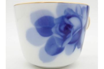 大倉陶園(OKURA、OAC)　ブルーローズ 手描き　バラ　上品なローズの絵付けが魅力的なモーニングセット(皿、プレート、ボウル、カップ&ソーサー、C&S、洋食器、外箱付き、岡染め)(R-077418)