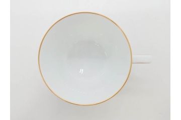大倉陶園(OKURA、OAC)　ブルーローズ 手描き　バラ　上品なローズの絵付けが魅力的なモーニングセット(皿、プレート、ボウル、カップ&ソーサー、C&S、洋食器、外箱付き、岡染め)(R-077418)