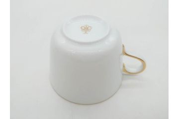 大倉陶園(OKURA、OAC)　ブルーローズ 手描き　バラ　上品なローズの絵付けが魅力的なモーニングセット(皿、プレート、ボウル、カップ&ソーサー、C&S、洋食器、外箱付き、岡染め)(R-077418)