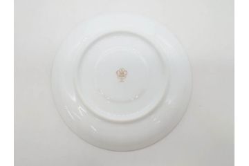大倉陶園(OKURA、OAC)　ブルーローズ 手描き　バラ　上品なローズの絵付けが魅力的なモーニングセット(皿、プレート、ボウル、カップ&ソーサー、C&S、洋食器、外箱付き、岡染め)(R-077418)