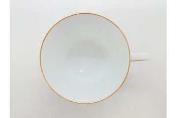 大倉陶園(OKURA、OAC)　ブルーローズ 手描き　バラ　上品なローズの絵付けが魅力的なモーニングセット(皿、プレート、ボウル、カップ&ソーサー、C&S、洋食器、外箱付き、岡染め)(R-077418)