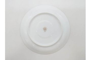 大倉陶園(OKURA、OAC)　ブルーローズ 手描き　バラ　上品なローズの絵付けが魅力的なモーニングセット(皿、プレート、ボウル、カップ&ソーサー、C&S、洋食器、外箱付き、岡染め)(R-077418)