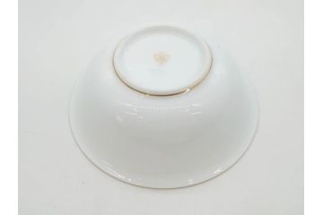 大倉陶園(OKURA、OAC)　ブルーローズ 手描き　バラ　上品なローズの絵付けが魅力的なモーニングセット(皿、プレート、ボウル、カップ&ソーサー、C&S、洋食器、外箱付き、岡染め)(R-077418)
