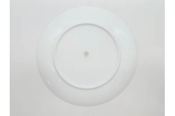 大倉陶園(OKURA、OAC)　ブルーローズ 手描き　バラ　上品なローズの絵付けが魅力的なモーニングセット(皿、プレート、ボウル、カップ&ソーサー、C&S、洋食器、外箱付き、岡染め)(R-077418)