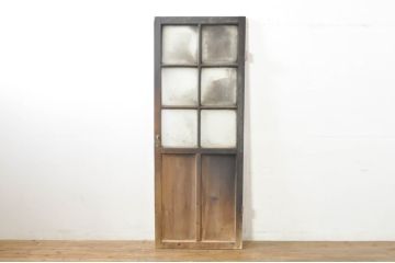 アンティーク建具　どこか懐かしさを感じるガラスドア1枚(扉、ガラス戸)(R-077426)