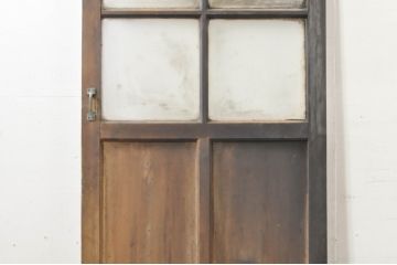 アンティーク建具　どこか懐かしさを感じるガラスドア1枚(扉、ガラス戸)(R-077426)