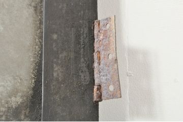アンティーク建具　どこか懐かしさを感じるガラスドア1枚(扉、ガラス戸)(R-077426)