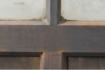アンティーク建具　どこか懐かしさを感じるガラスドア1枚(扉、ガラス戸)(R-077426)