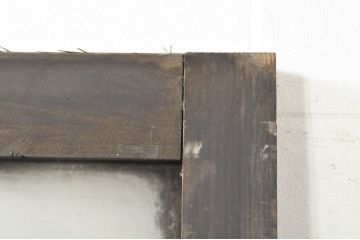 アンティーク建具　どこか懐かしさを感じるガラスドア1枚(扉、ガラス戸)(R-077426)